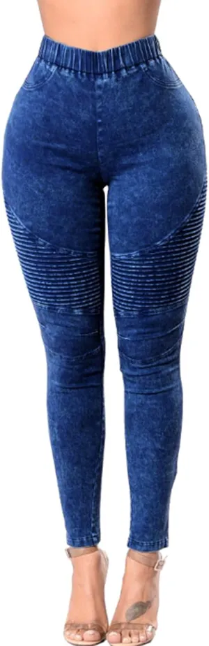 Women's High Waisted Denim Stretch Skinny Jeans
