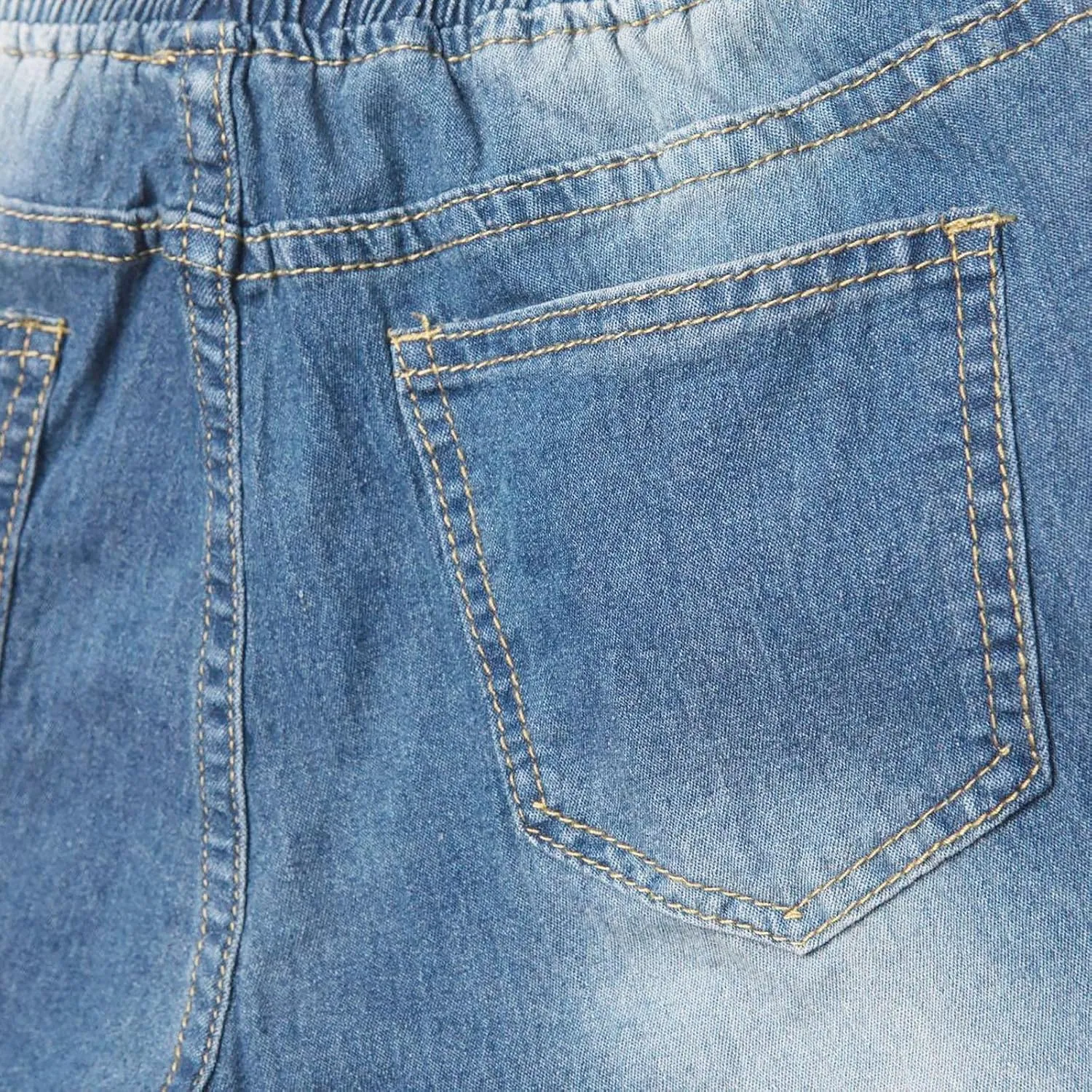 Womens Jeans Joggers High Waisted Jeans Stretch Loose Denim Pants Casual Drawstring Straight Leg Denim Jogger Pants