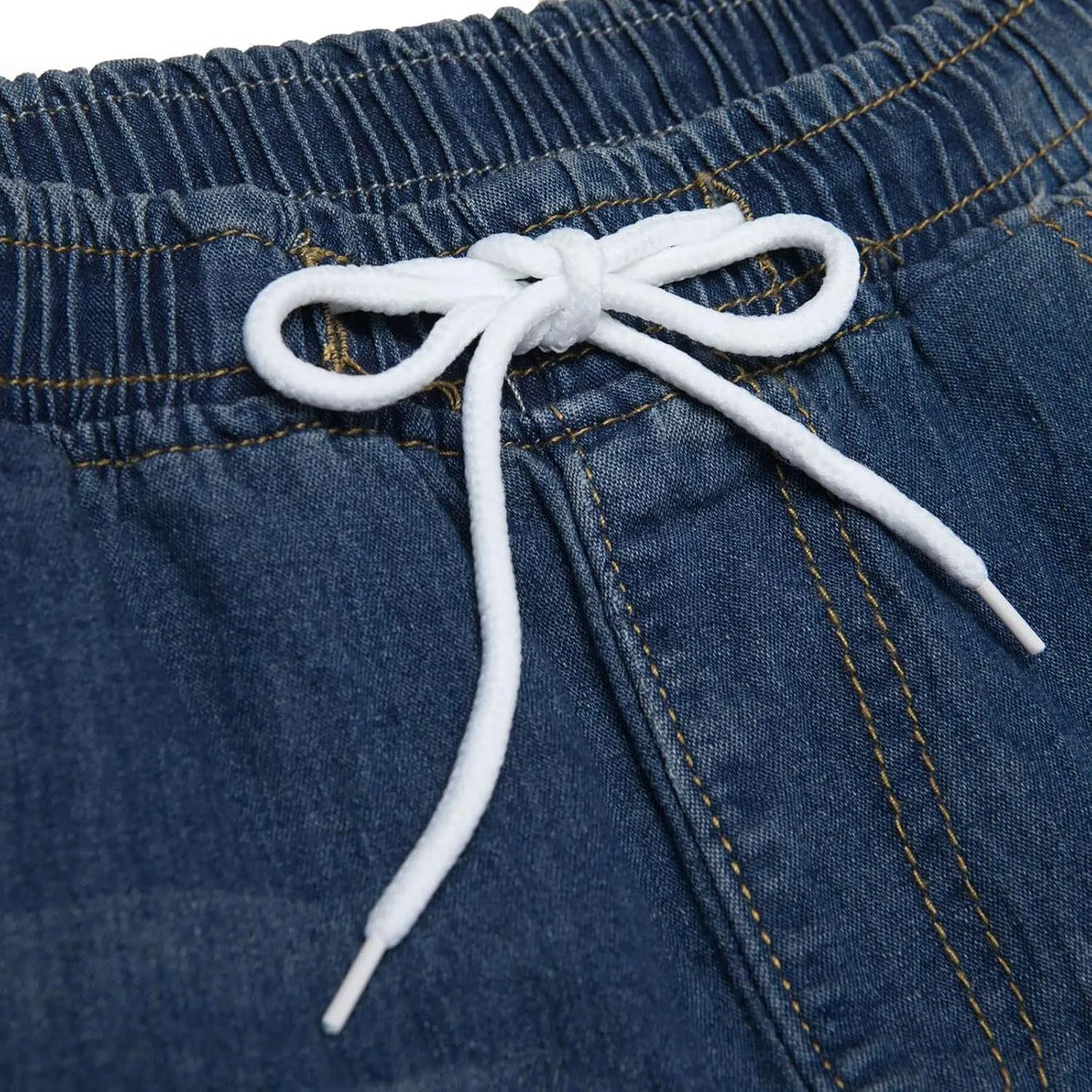 Womens Jeans Joggers High Waisted Jeans Stretch Loose Denim Pants Casual Drawstring Straight Leg Denim Jogger Pants