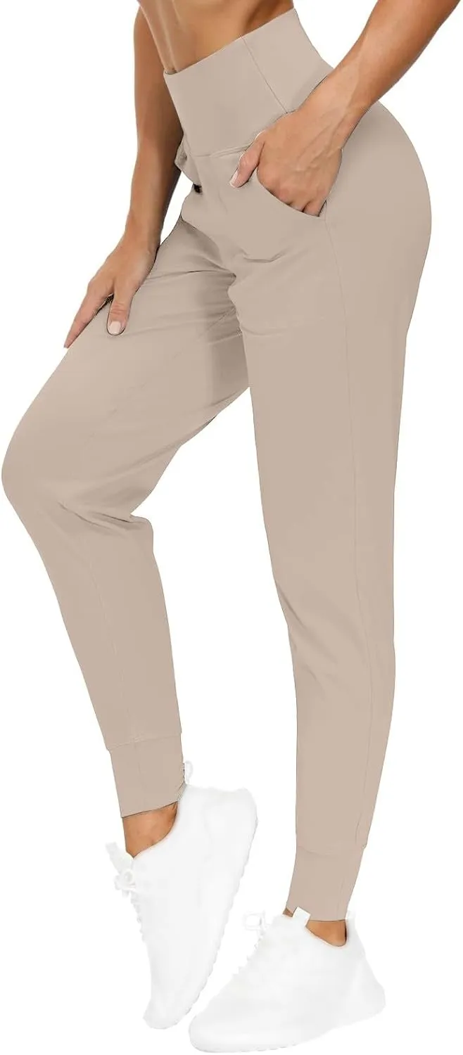 Women's Jogger Sweatpants Tummy Control Athletic Pants High Waisted Yoga Pants Lightweight Workout Pants Travel Pants