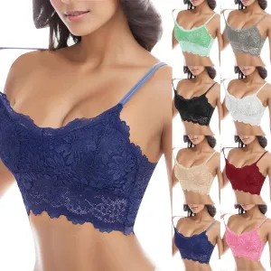 Women's Lace Training Bra, Non-Padded Bralette for Teen Girls, Soft Stretch Fabric, Wirefree Comfort