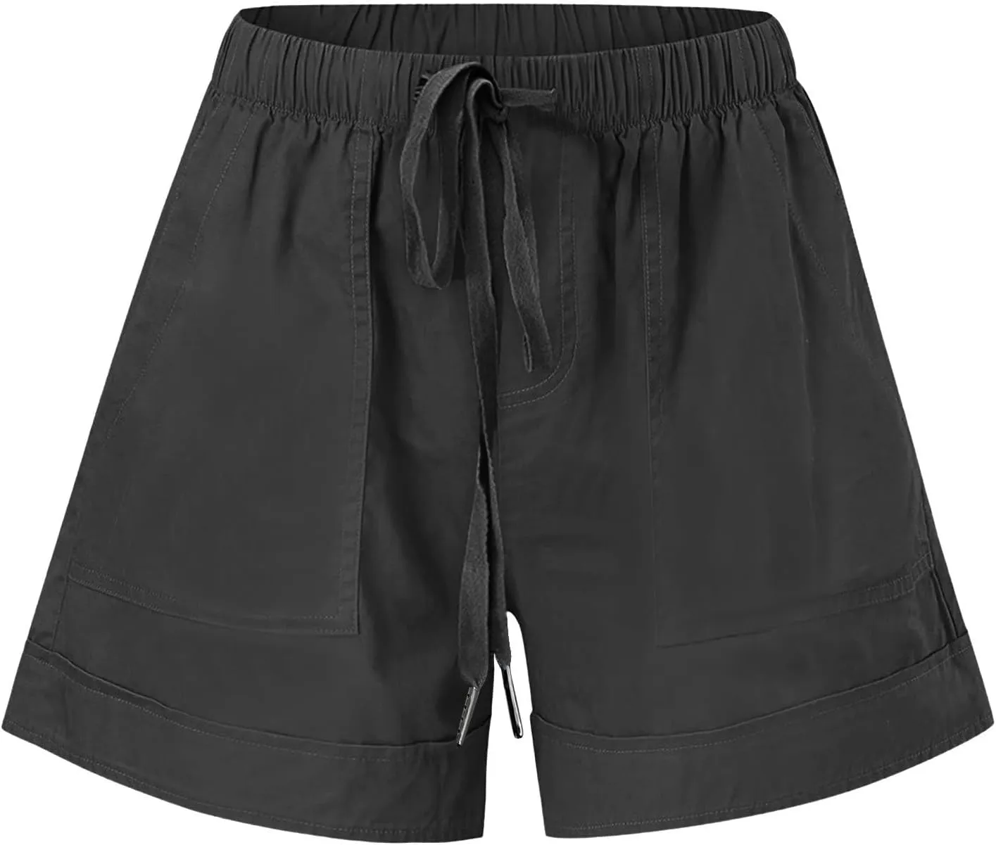 Womens Lounge Shorts Casual Drawstring Short Pants Summer Elastic Waist Casual Lightweight Shorts with Pockets