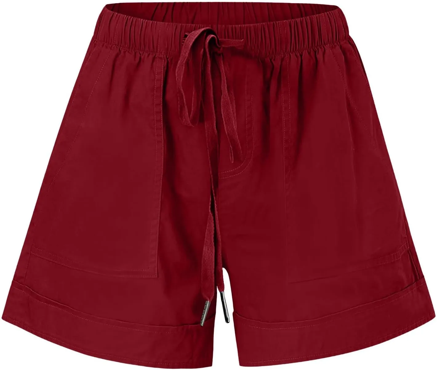 Womens Lounge Shorts Casual Drawstring Short Pants Summer Elastic Waist Casual Lightweight Shorts with Pockets