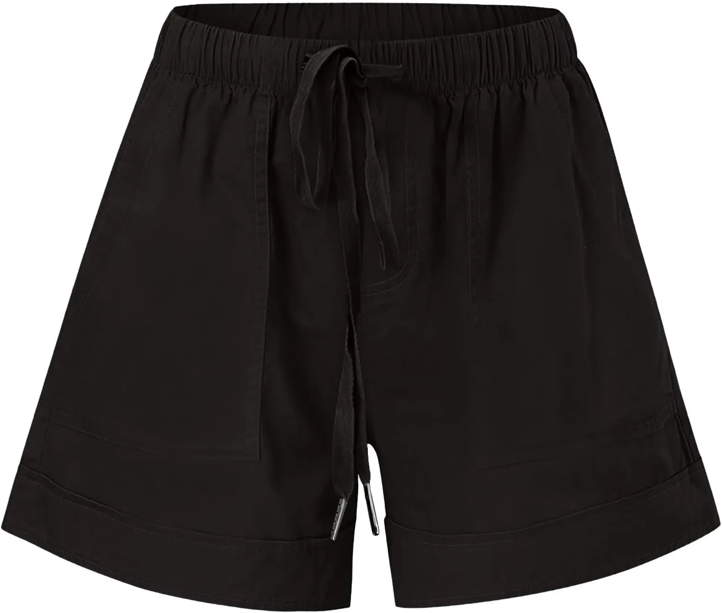 Womens Lounge Shorts Casual Drawstring Short Pants Summer Elastic Waist Casual Lightweight Shorts with Pockets