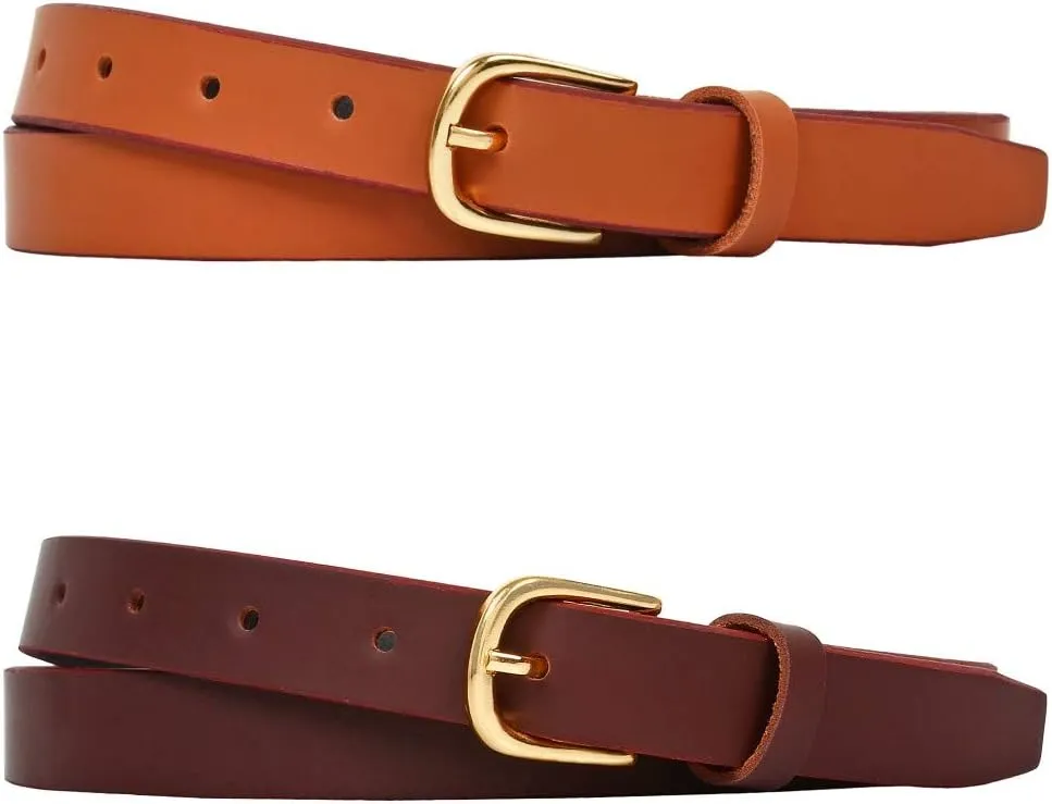 Women's Vegan Leather Belt (Pack of 2)
