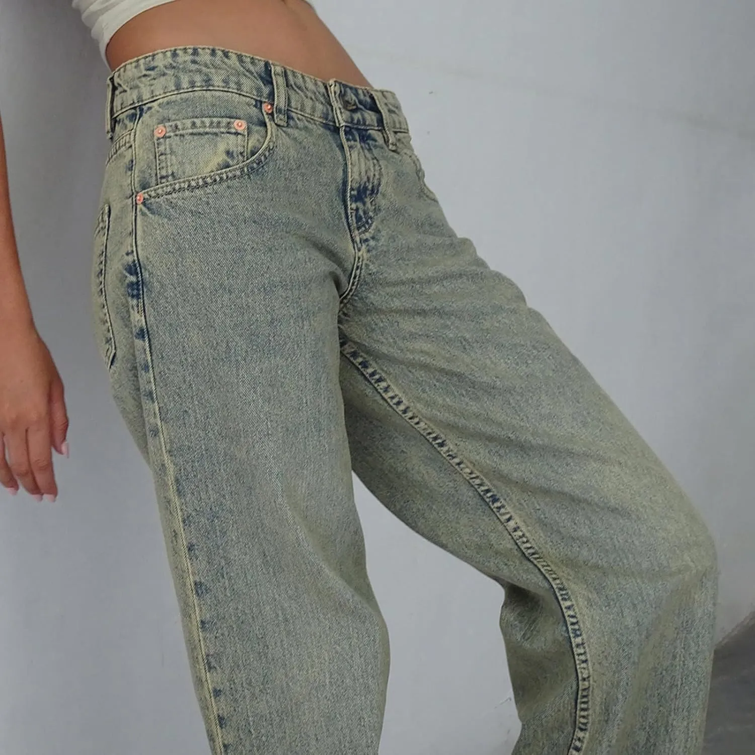 Women's Wide Leg Jeans Loose Trouser Jeans High Waisted Straight Leg Stretch Denim Pants Casual Trendy Denim Pants