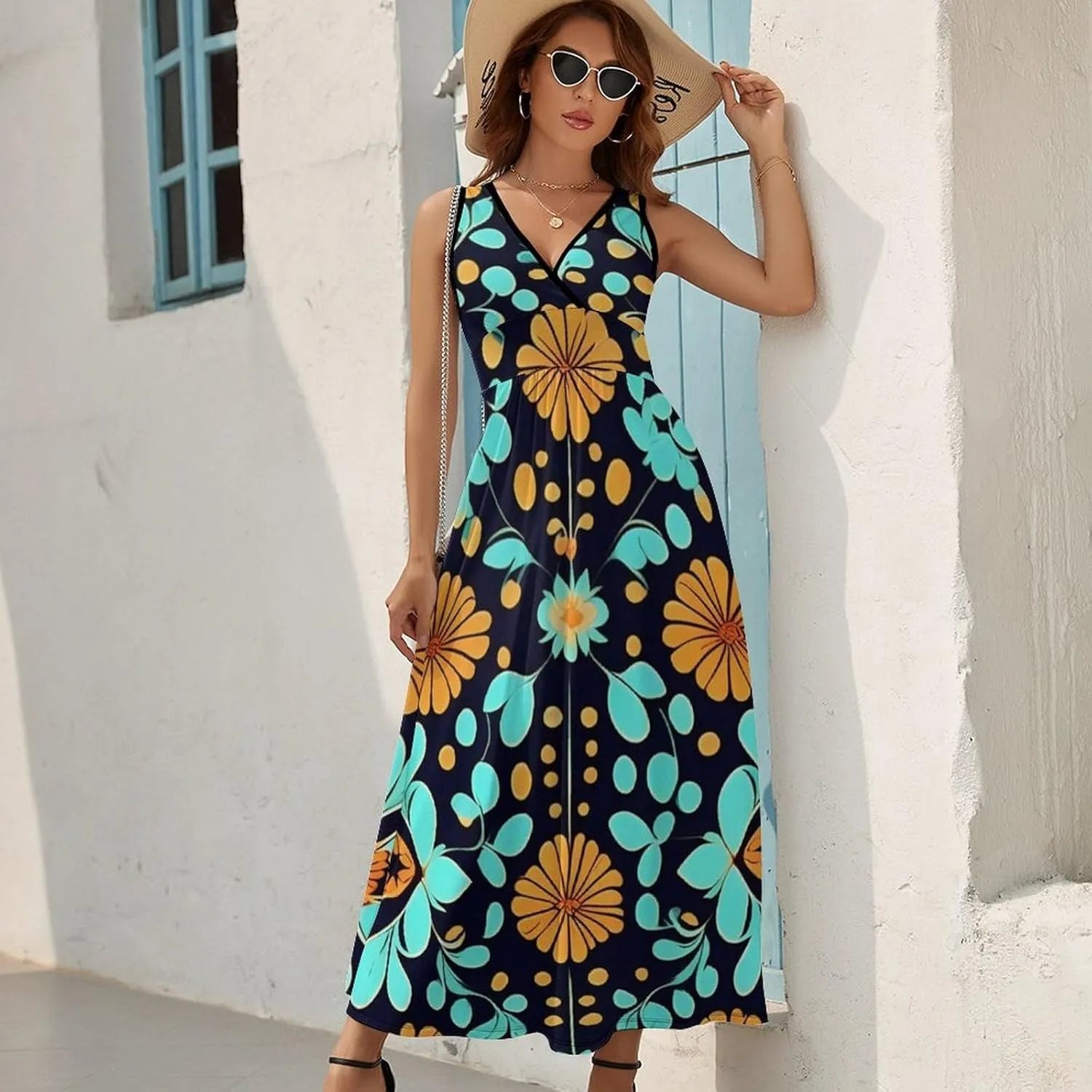 Women's Wrap Sleeveless Bodycon Cami Dress for Party Beach Date