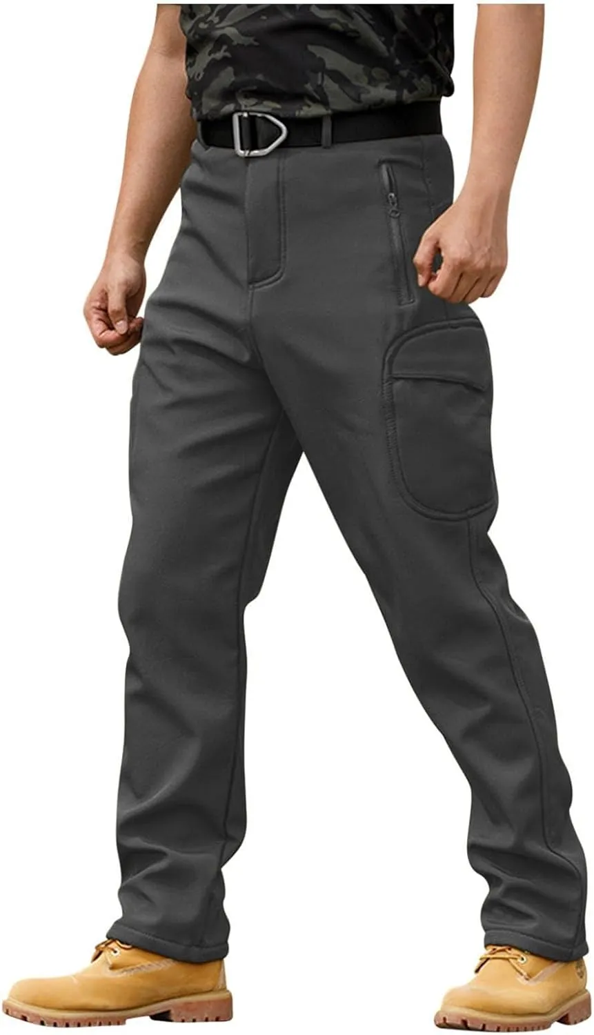 Work Pants for Men Multi Pockets Pants: Tactical Thermal Lightweight Trendy Pants