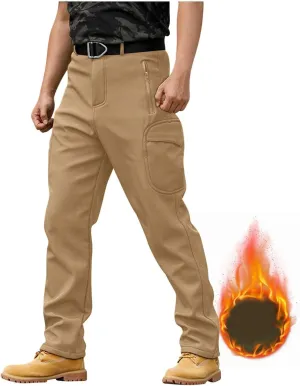 Work Pants for Men Multi Pockets Pants: Tactical Thermal Lightweight Trendy Pants