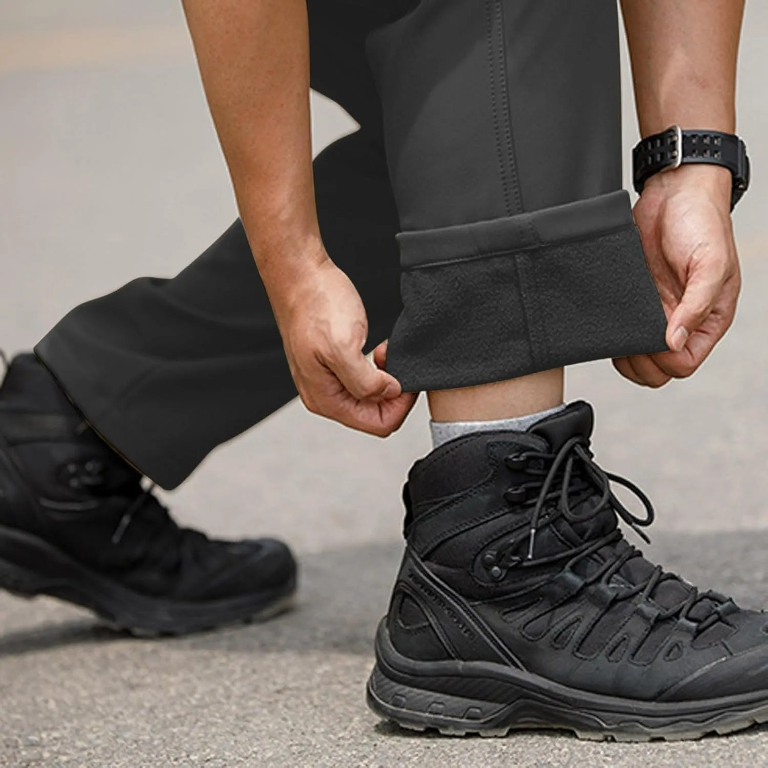 Work Pants for Men Multi Pockets Pants: Tactical Thermal Lightweight Trendy Pants