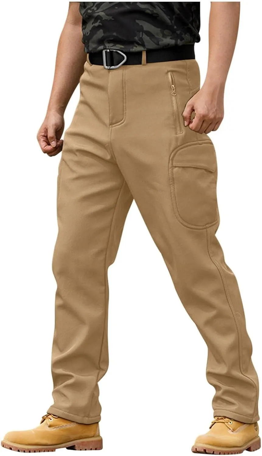 Work Pants for Men Multi Pockets Pants: Tactical Thermal Lightweight Trendy Pants