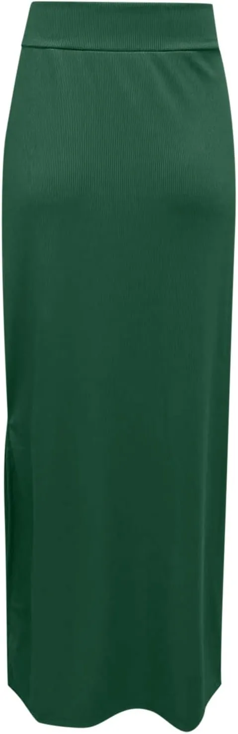 XUNRYAN Womens Maxi Skirt Dressy Casual Sexy Knit Bodycon Side Slit Skirts High Waist Summer Fashion Clothes Streetwear