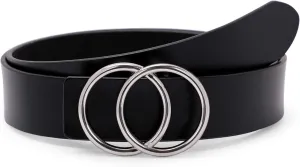 XZQTIVE Women Belts For Jean Dress Pant Fashion Leather Belt With Circle Buckle