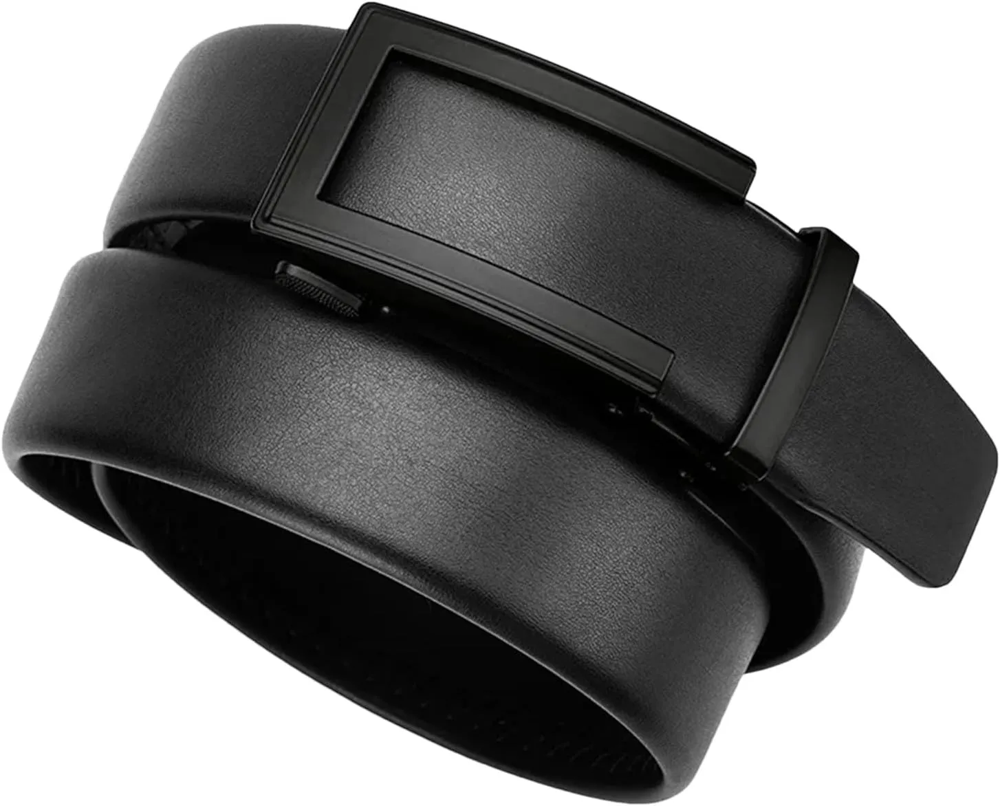 Yeuyyben Fashion Men Leather Belt Automatic Buckle Adjustable Ratchet Jeans Formal Belt